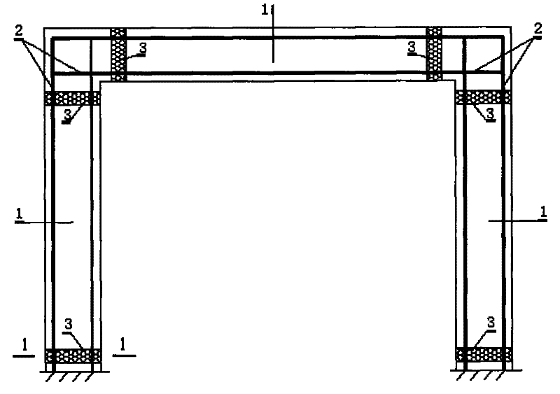 Method for improving anti-earthquake ductility of FRP tendon concrete frame structure