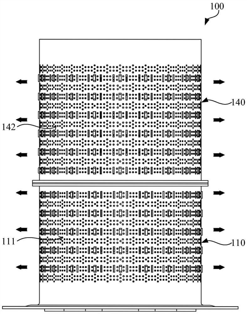 Sectional type combustion device and gas water heater