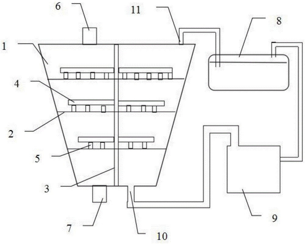 A poultry manure treatment device