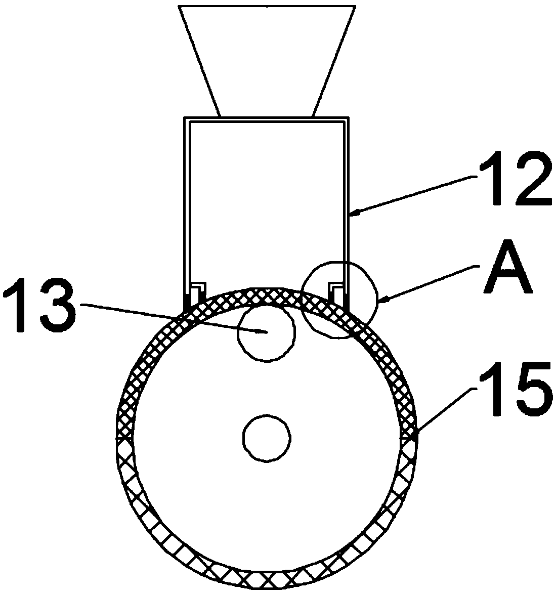 Screen drum type sand screening device for building