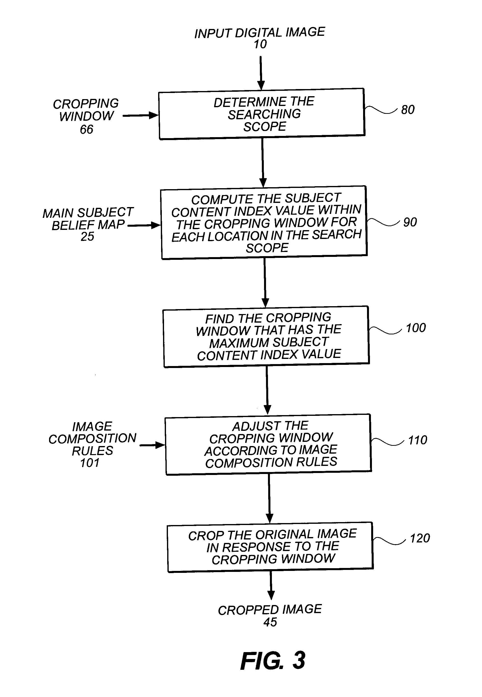 Method and computer program product for producing an image of a desired aspect ratio