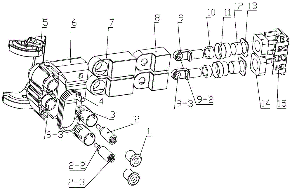 A bent outlet high-voltage shielded electrical connector plug