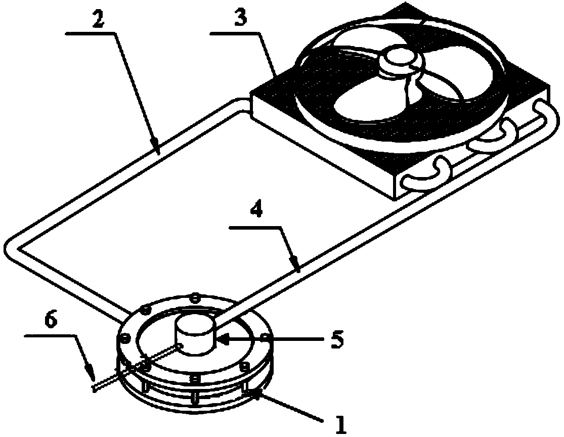 Multi-scale capillary core flat plate loop heat pipe type heat-dissipation device