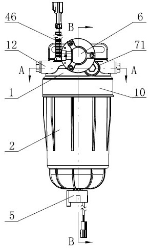 Fuel filter easy to disassemble and assemble