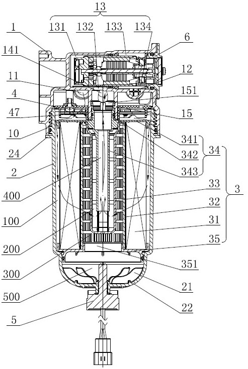 Fuel filter easy to disassemble and assemble