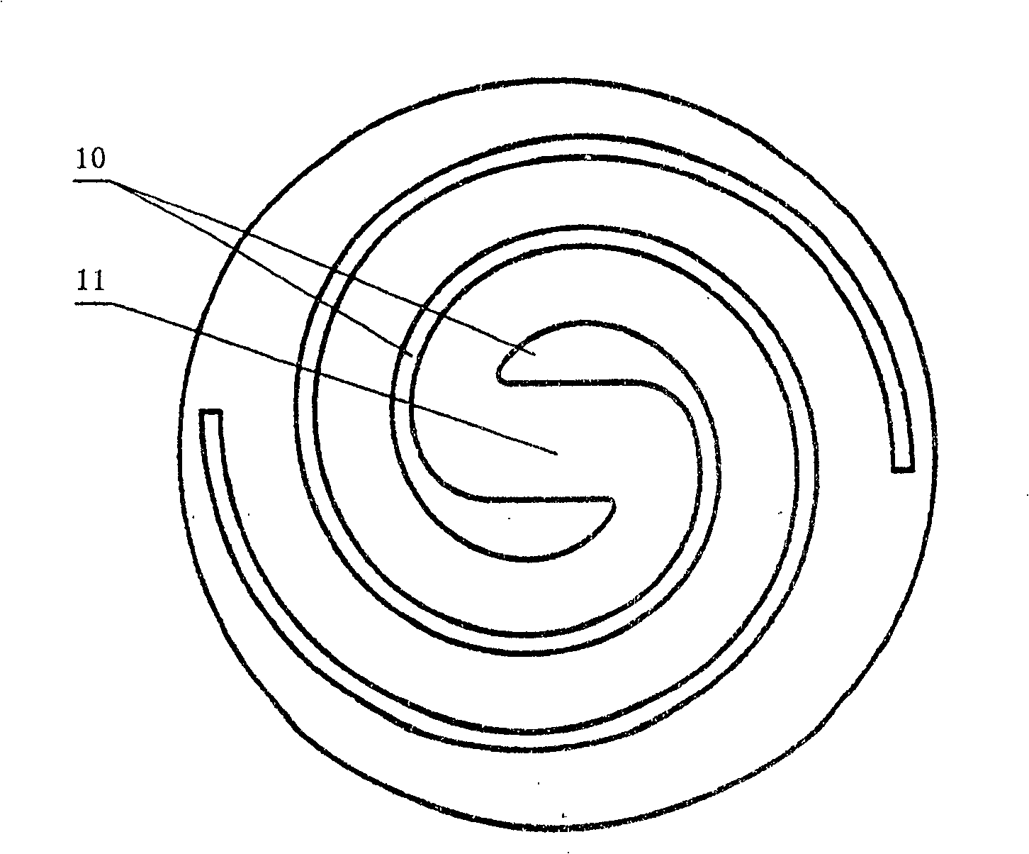 Multi-line whirl disc of whirl compressor and discharge device thereof