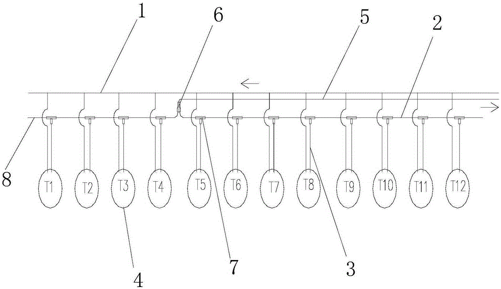 High-pressure liquid distributing system