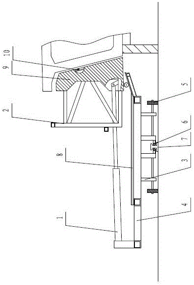 Precast beam hydraulic opening self-traveling formwork and self-travelling method