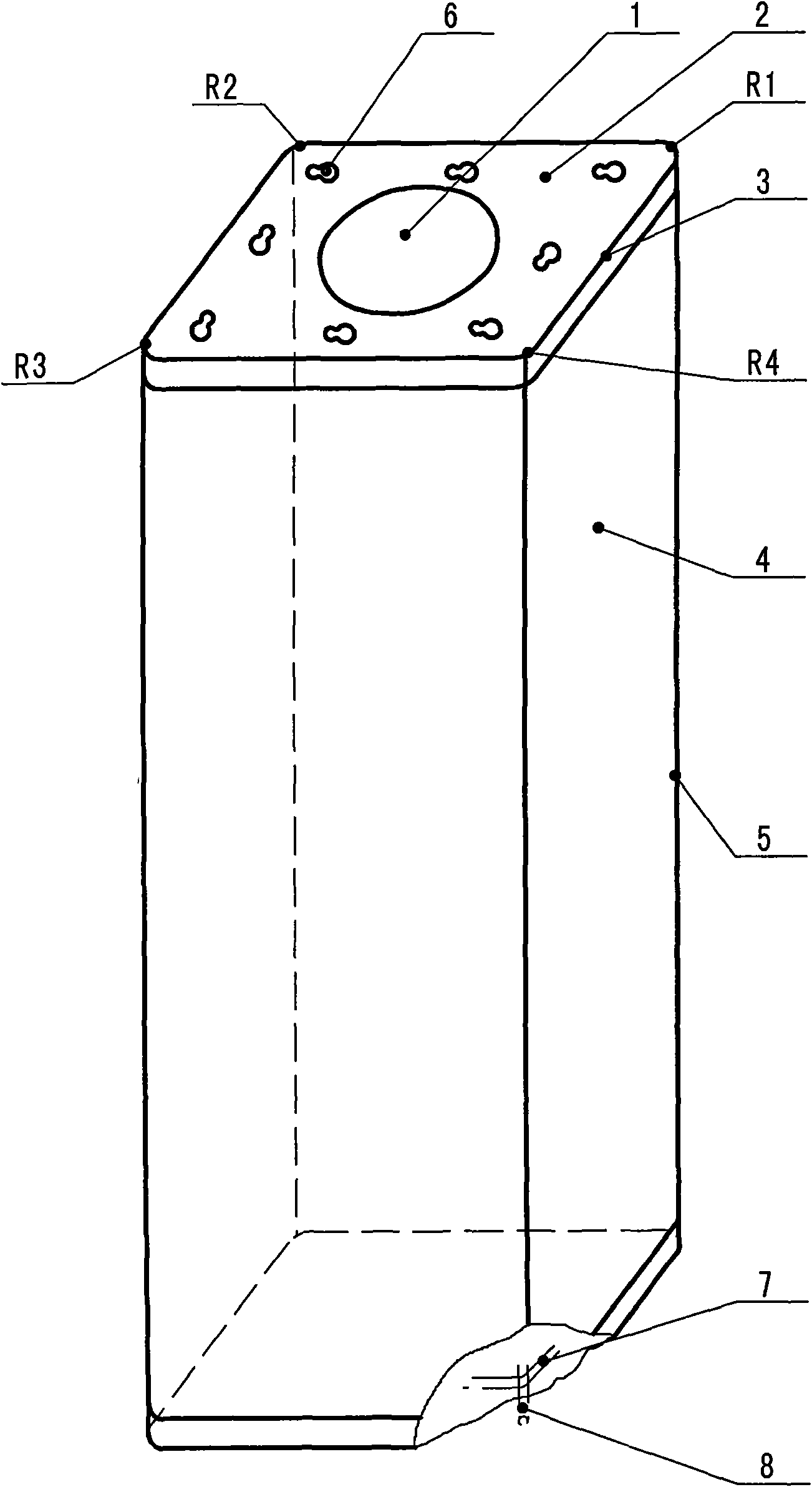 Prestressed spun concrete square piles and mould thereof