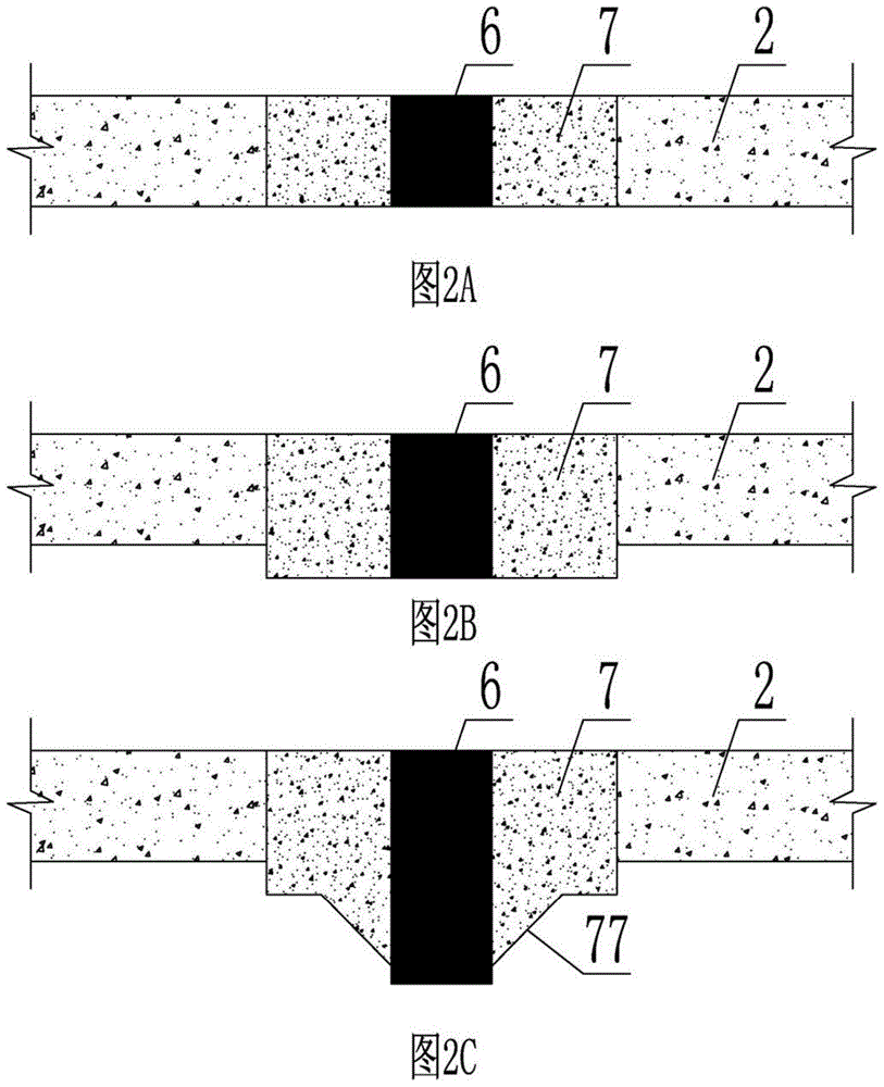 Cavity floor system cast through ribbed steel net plate for carving in place