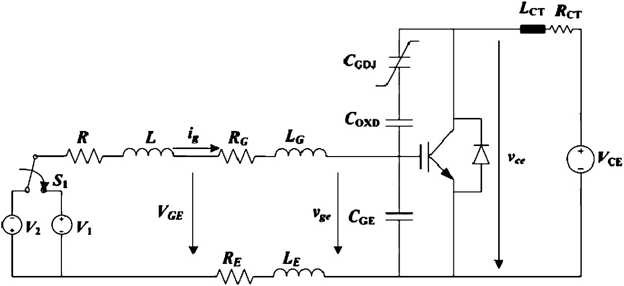 Method and device for extracting parasitic inductances of IGBT modules