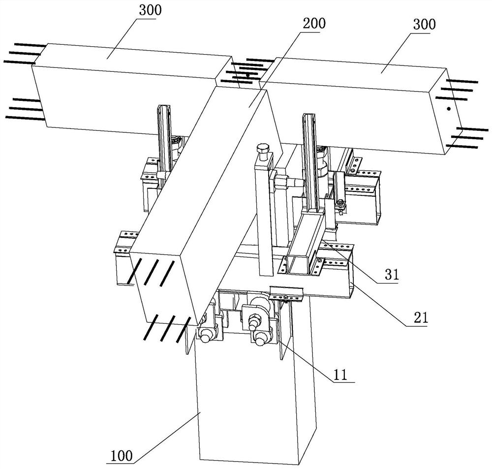 Scaffold-free prefabricated frame structure beam column mounting method