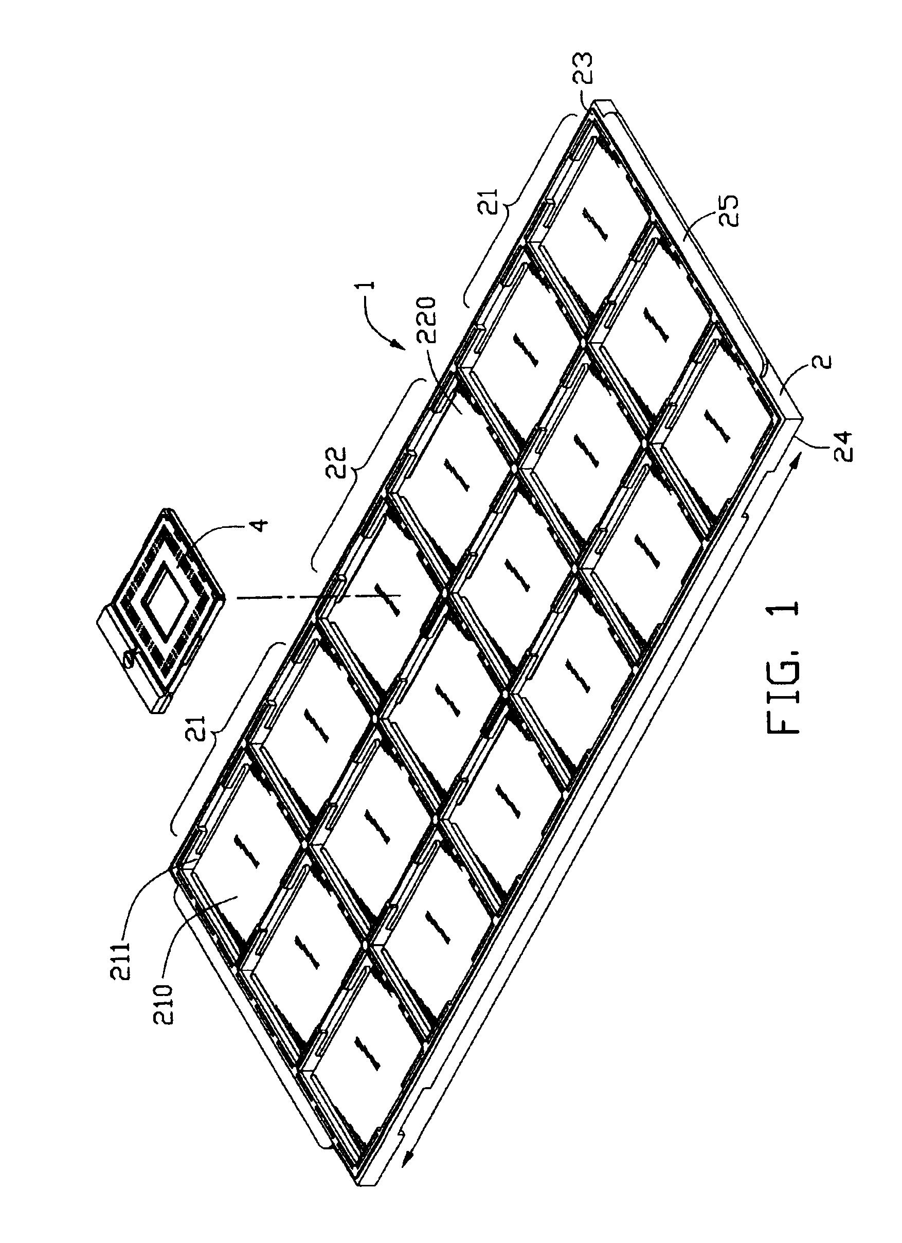 Connector package with supporting walls