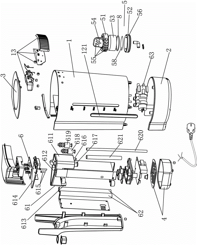 Instant heating type drinking water heating device having filtering function