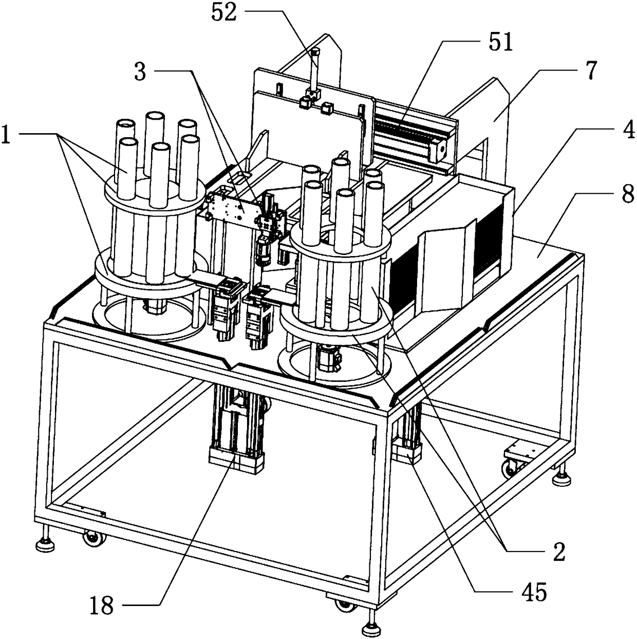 Automatic assembling device for upper and lower couplers