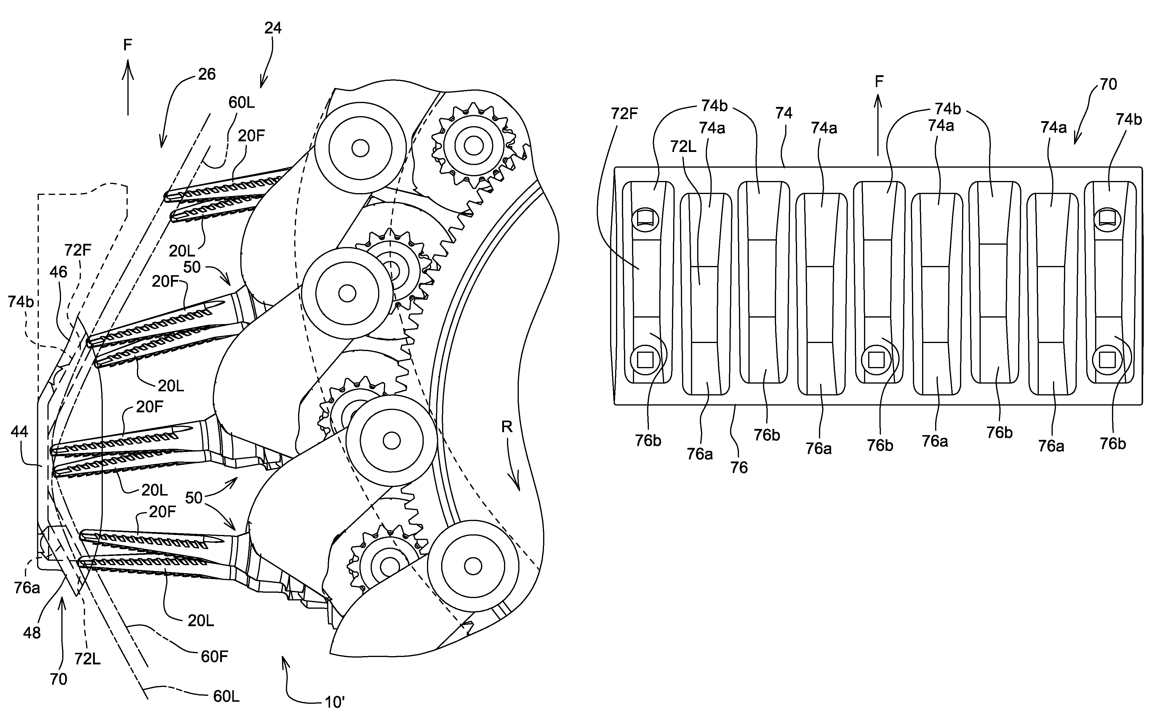 Scrapping plate for a cotton picker