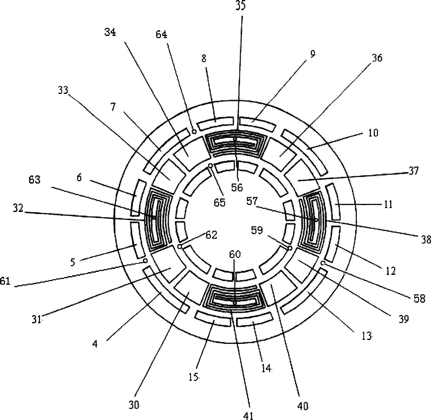 Static support suspension electromagnetic induction rotation micro-gyro