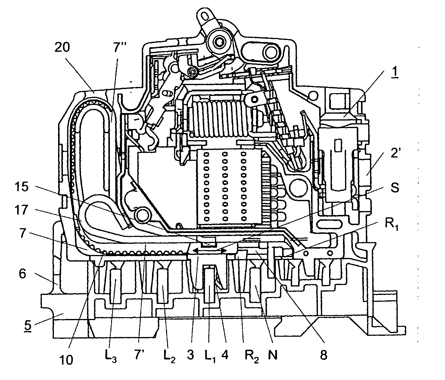 Circuit breaker with a moveable plug contact