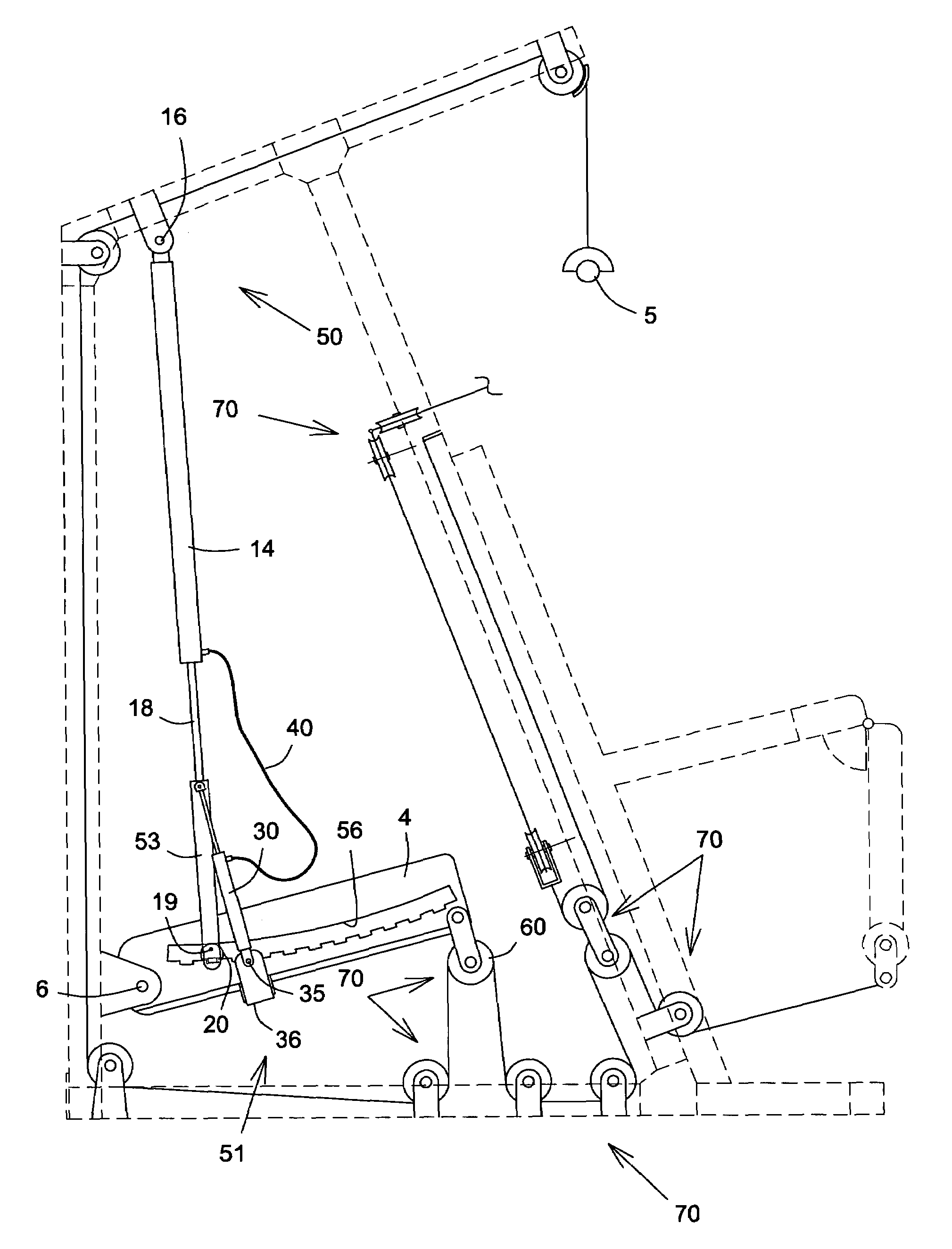 Weight lifting simulator apparatus