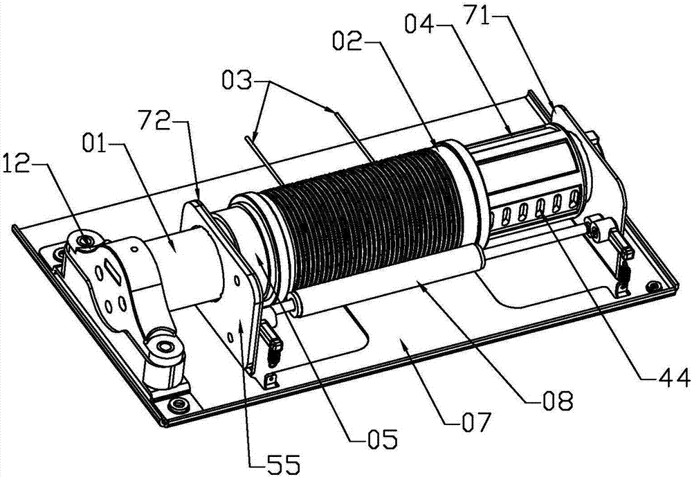 Clothes airing machine positioning winding device