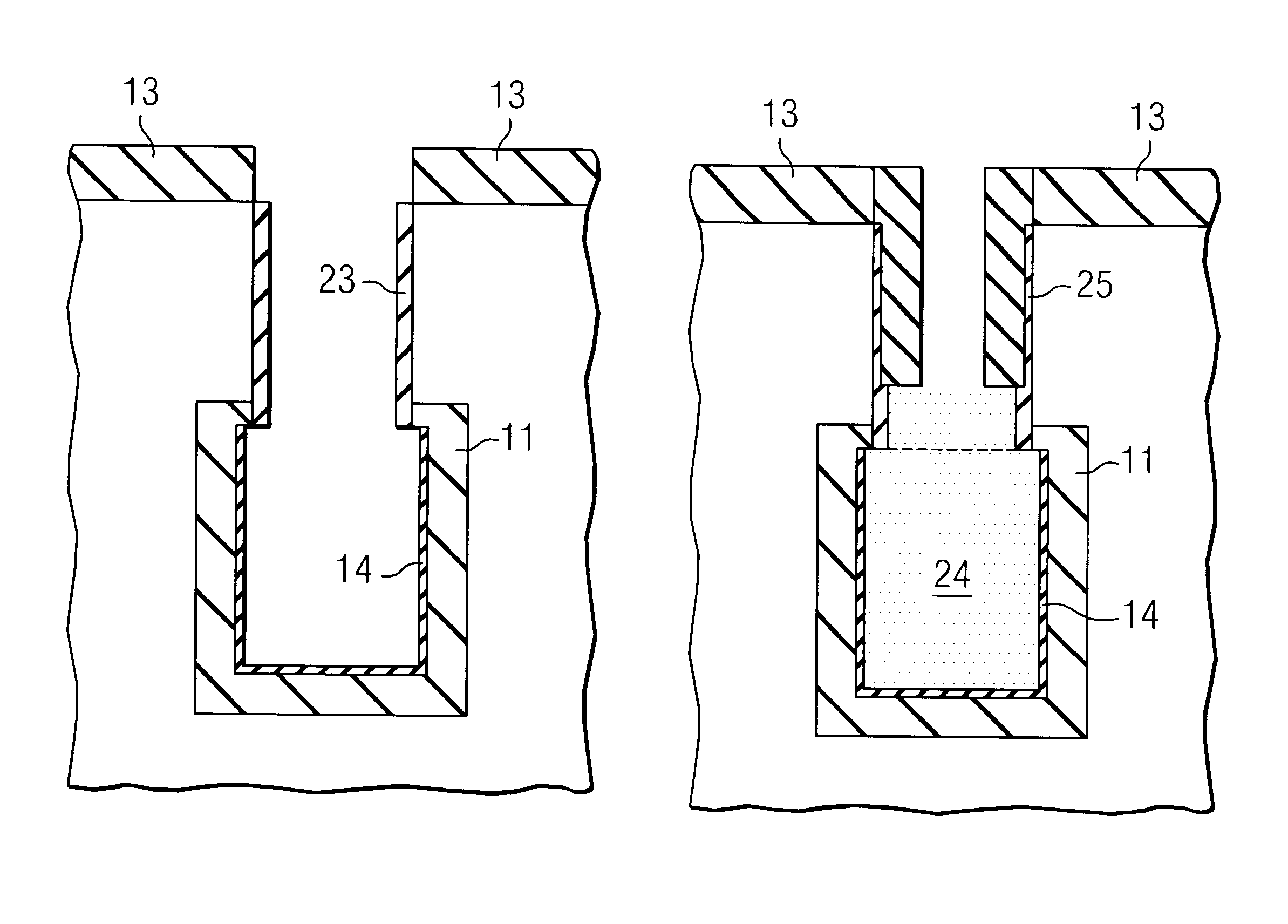 Process flow for two-step collar in DRAM preparation