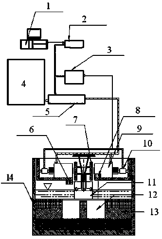 Centrifugal model test wave cyclic loading simulating device and testing method thereof