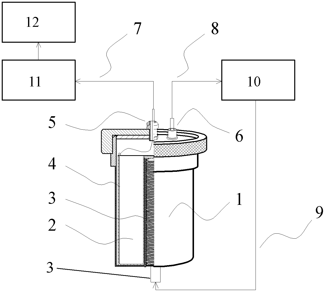 Spontaneous polarization performance testing device for tourmaline powder materials