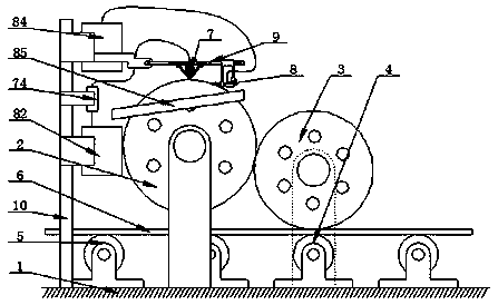 Embossing machine used for embossing steel plate