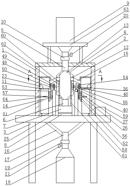 Powder recovery device of metal additive manufacturing equipment