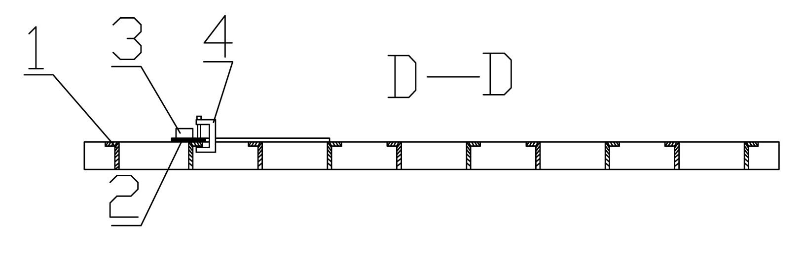 Bottom template for ship frame and method for processing same