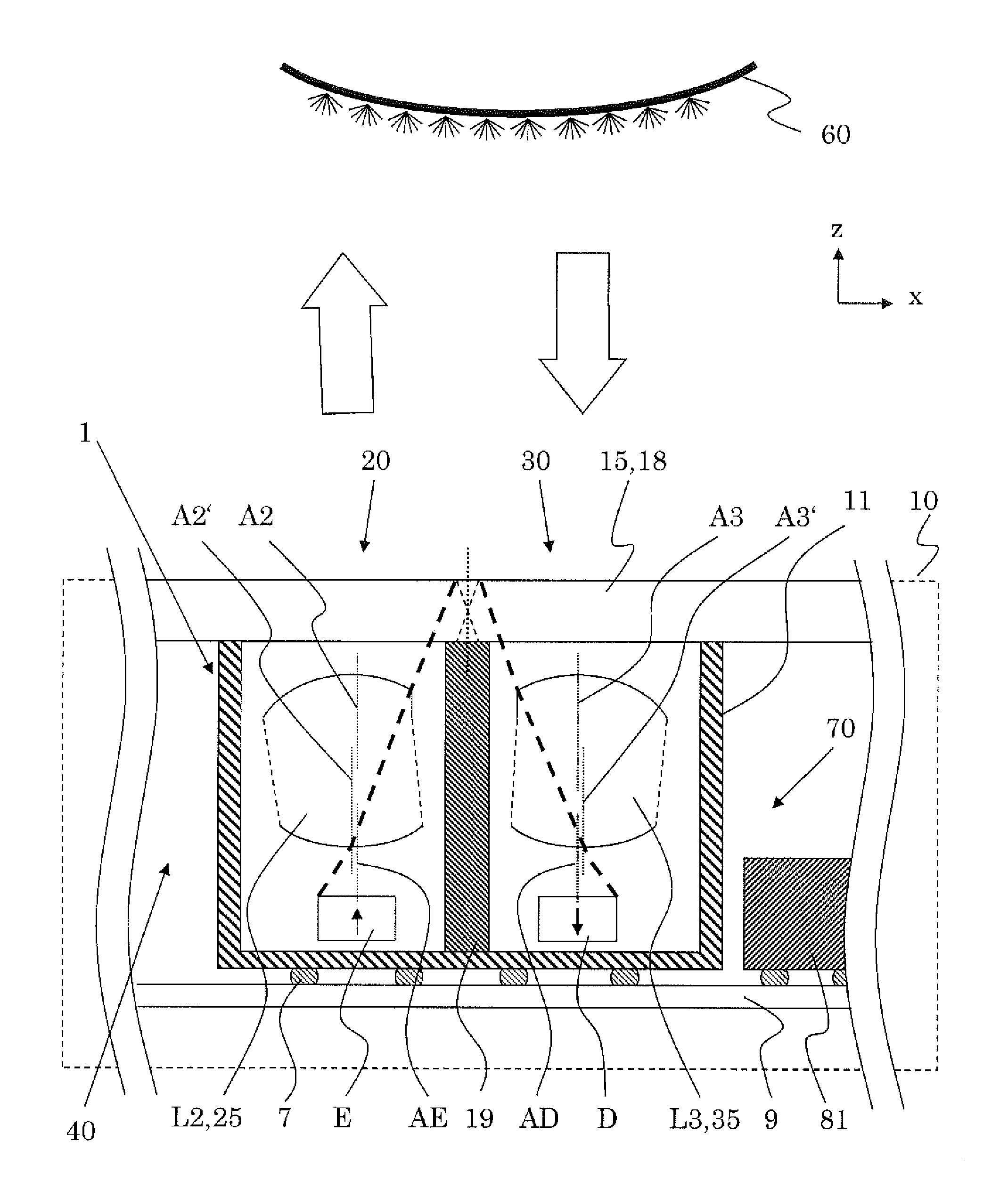 Opto-electronic module and devices comprising the same