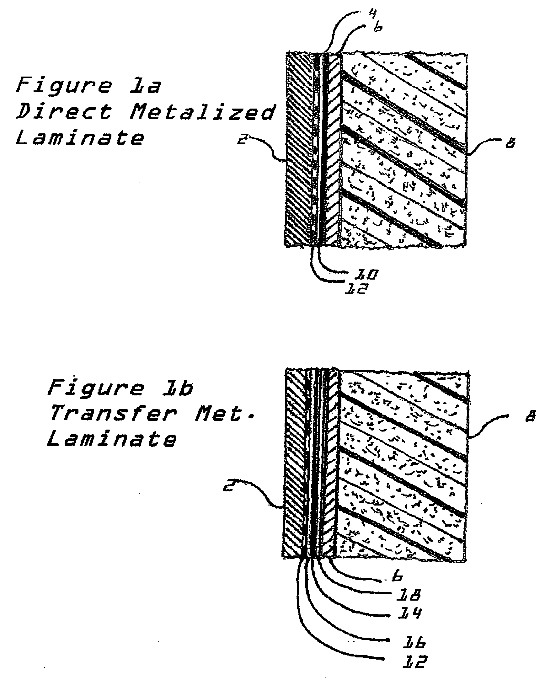 Metallized insulative labeling material