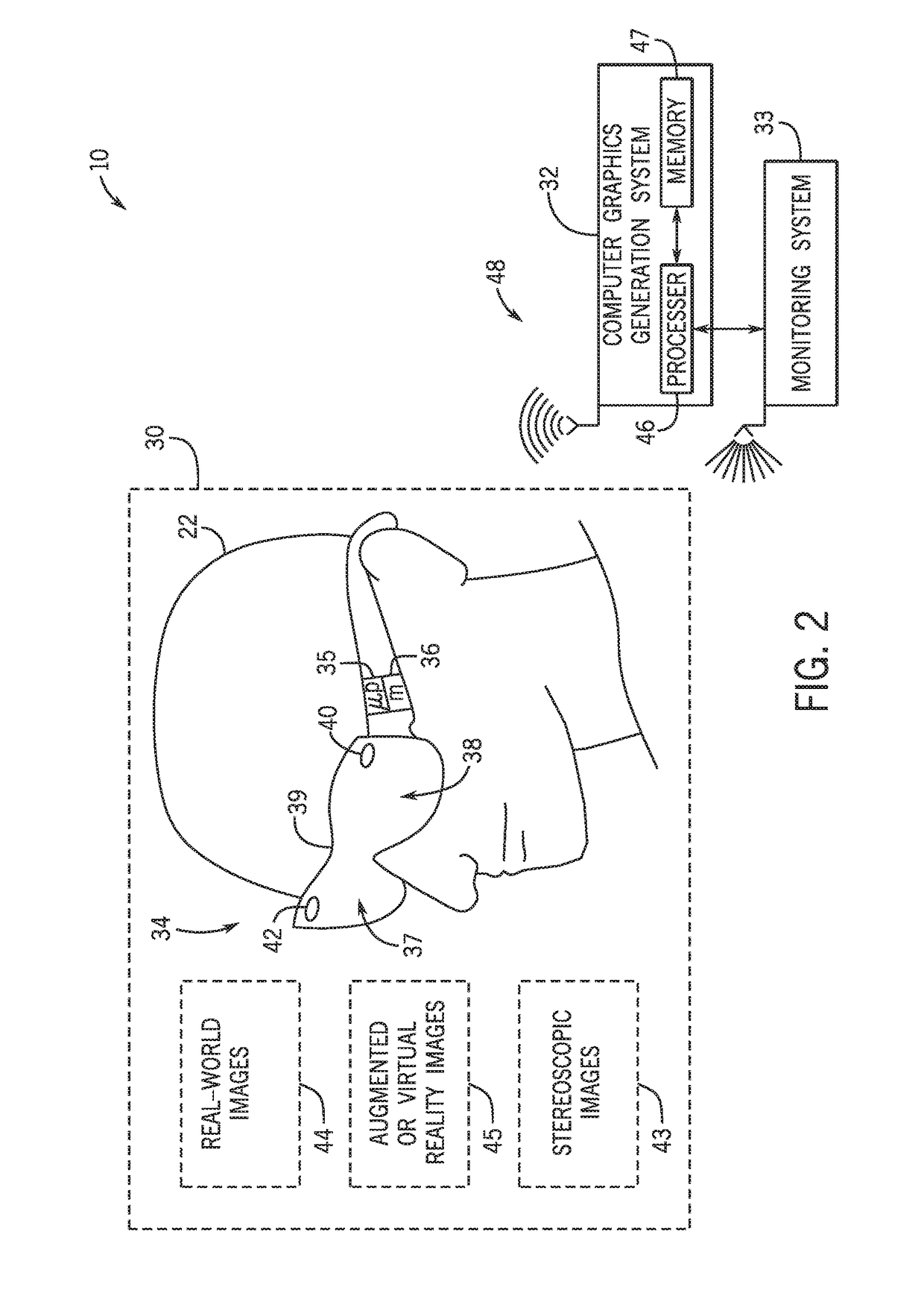 Systems and methods for generating stereoscopic, augmented, and virtual reality images