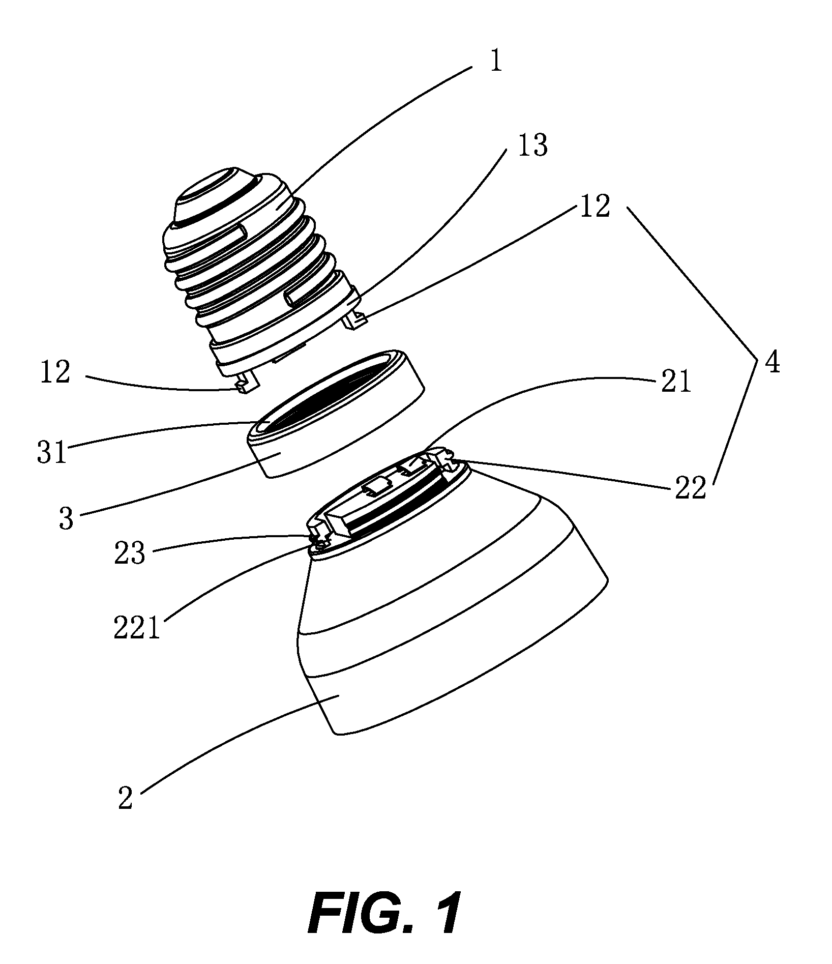 Detachable lamp socket