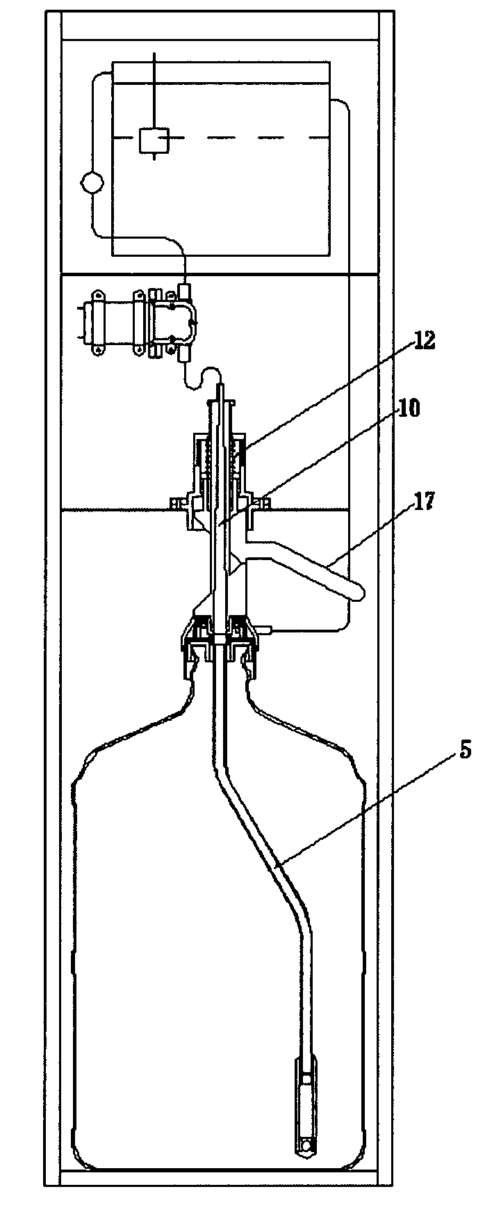 Manual Water Bottle Connection System for Bottom Load Water Coolers