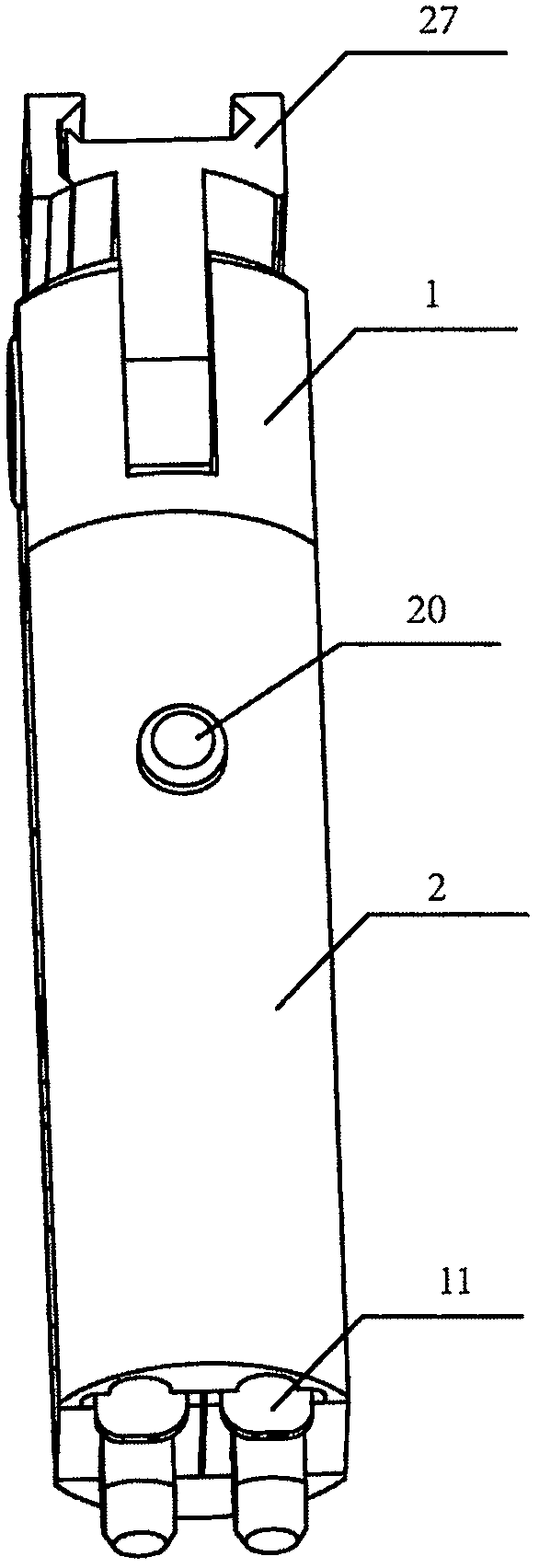 Novel aiming foot stool handle