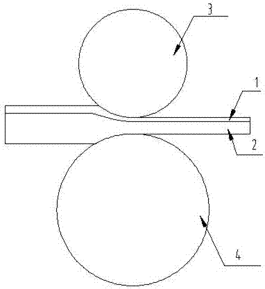 A method for rolling copper-aluminum double-layer composite board