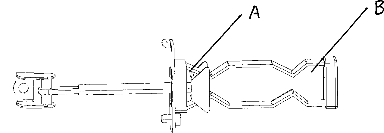 Position limiter for open and close of automobile door for coating vehicle