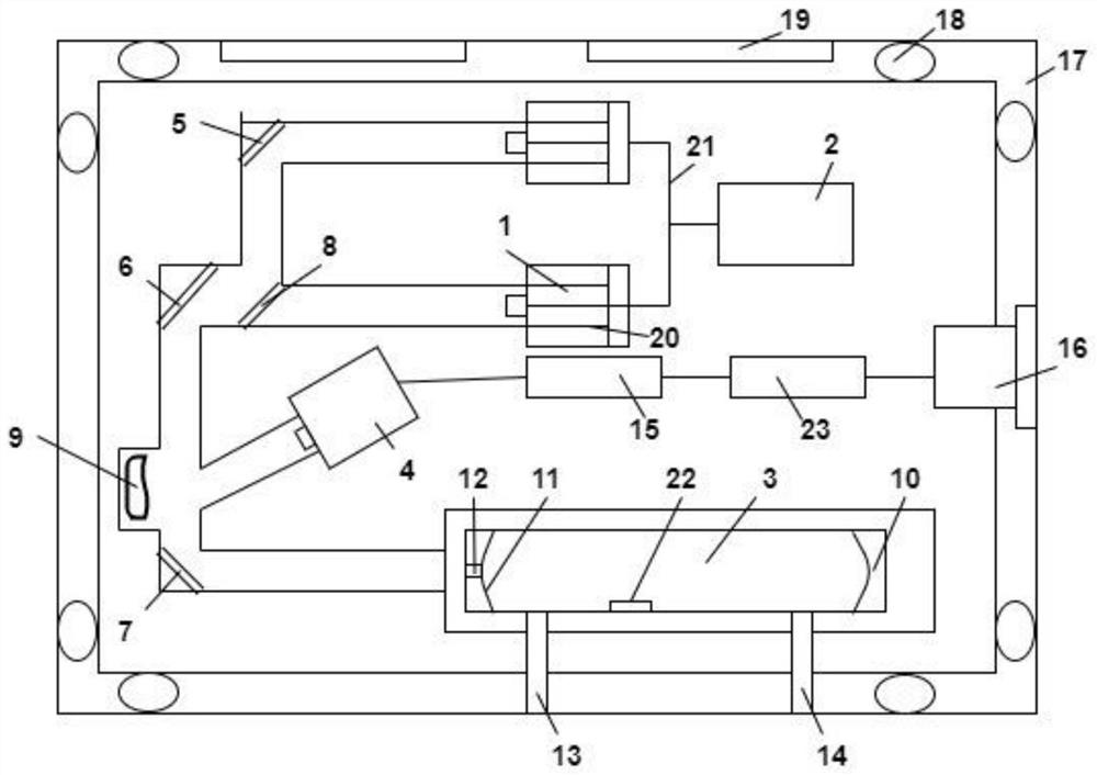 SF6 multiple decomposition component detection device based on spatial light path coupling