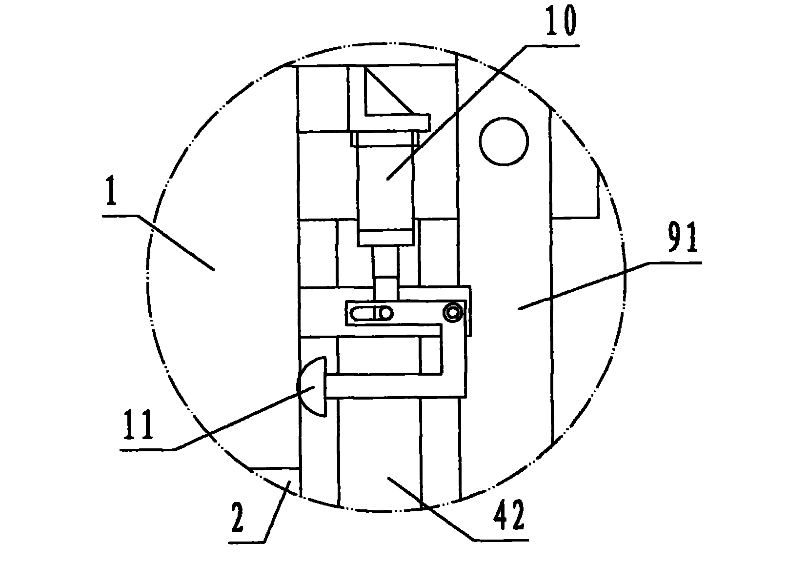 Pneumatic gasbag-type semi-automatic polyurethane foaming and molding device