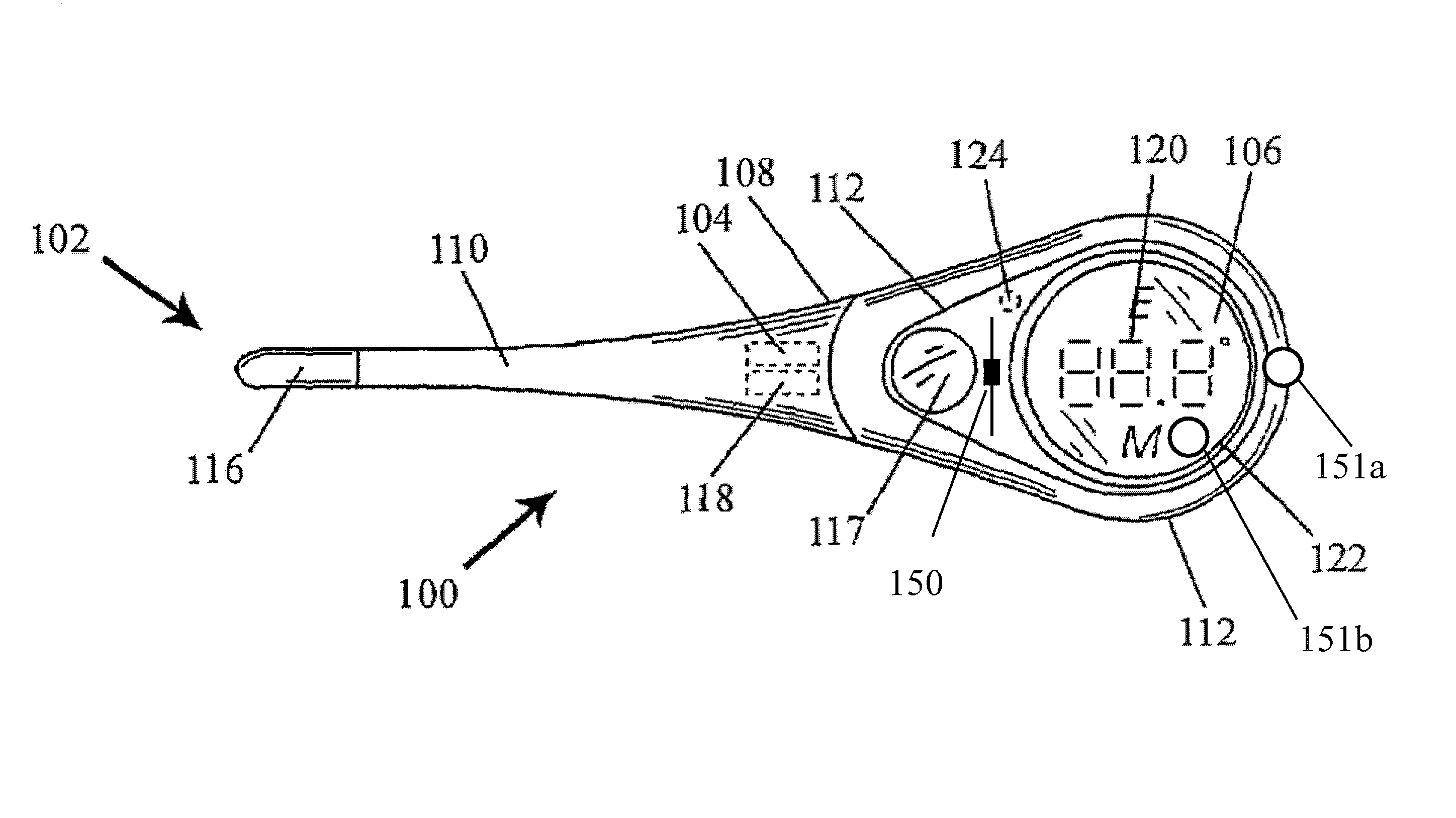 Thermometer with age specific feature selection