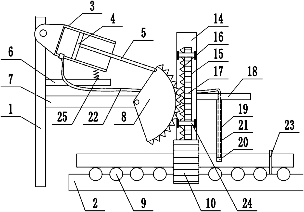 Tube part cutting device