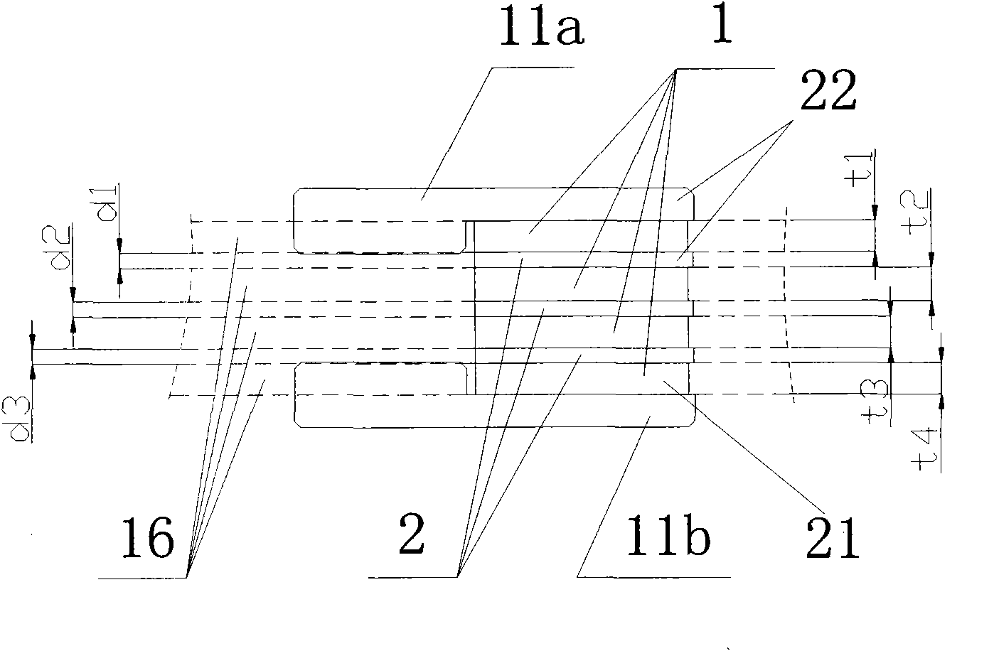 Film guiding device for guiding positioning of films