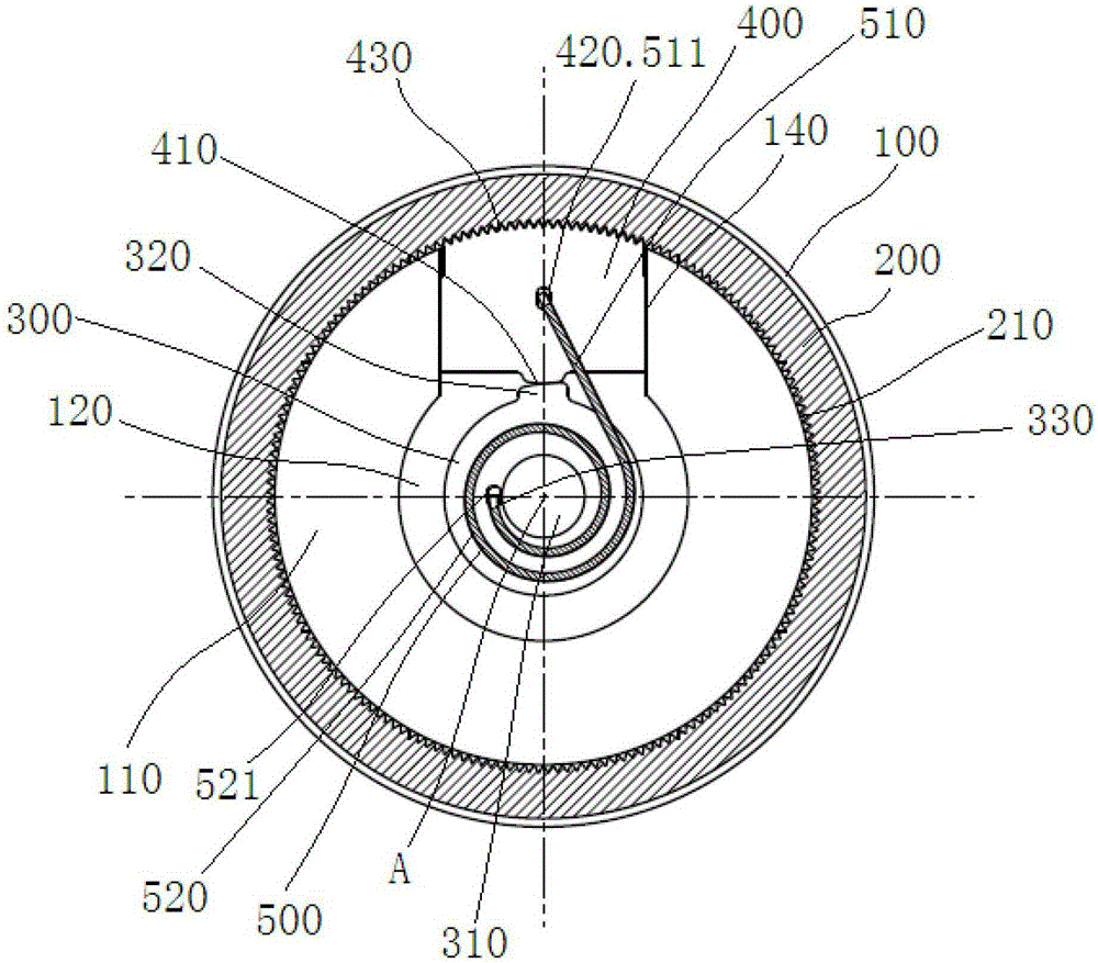 A retractable spring stop fitting for a seat recliner