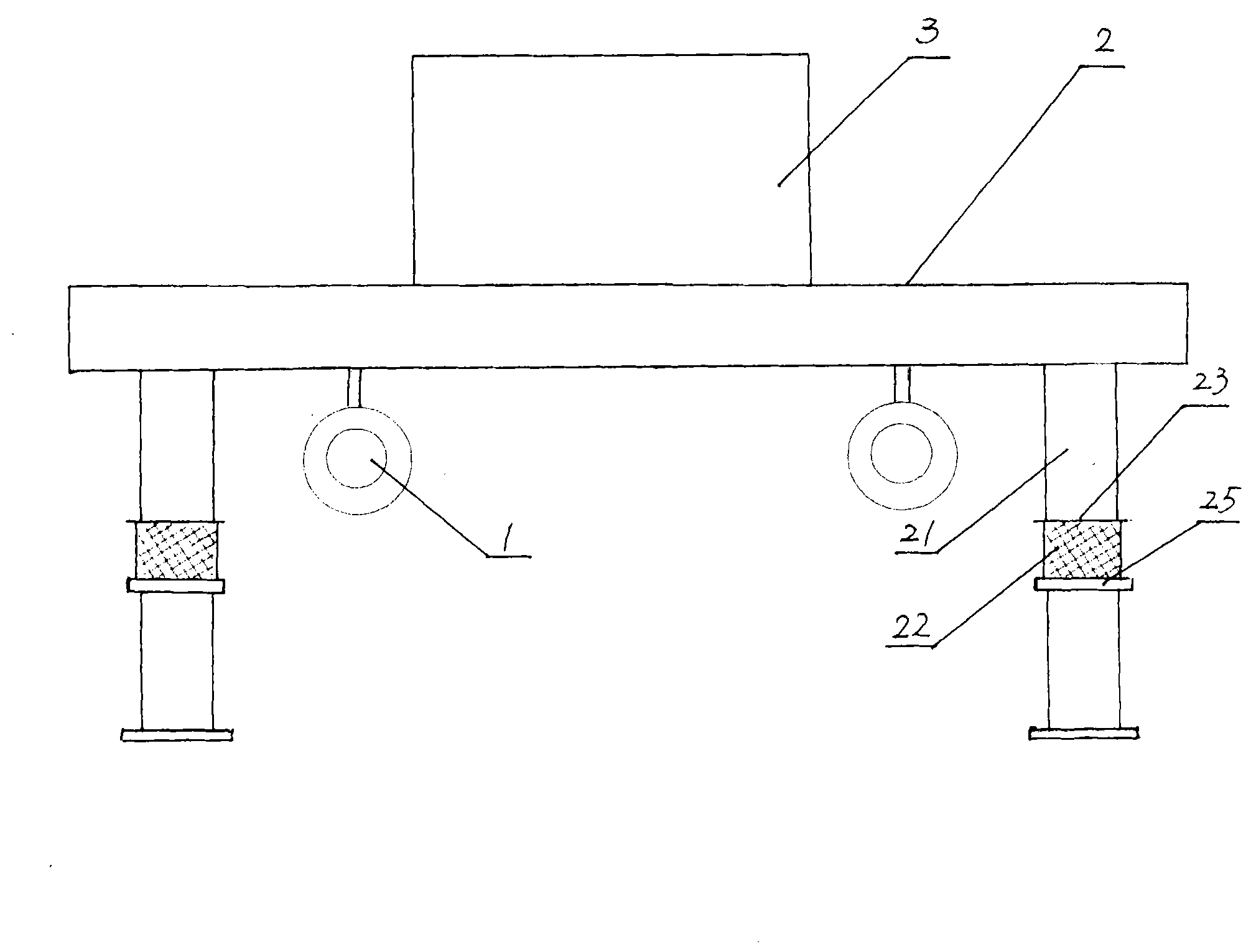 Concrete pipe platform vibration moulding process and device thereof