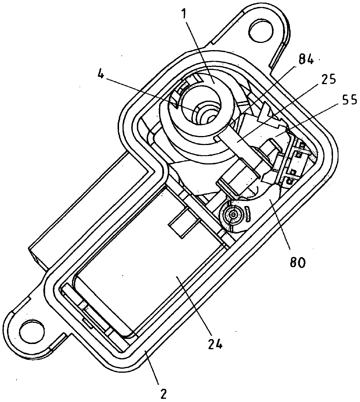 Fuel tank cap lock with a reduced number of components