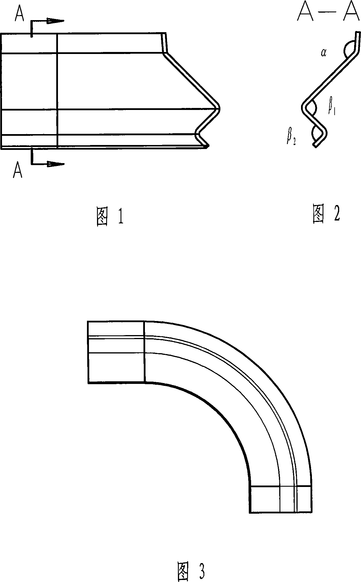 Railway carriage angle part window eaves shaping mold