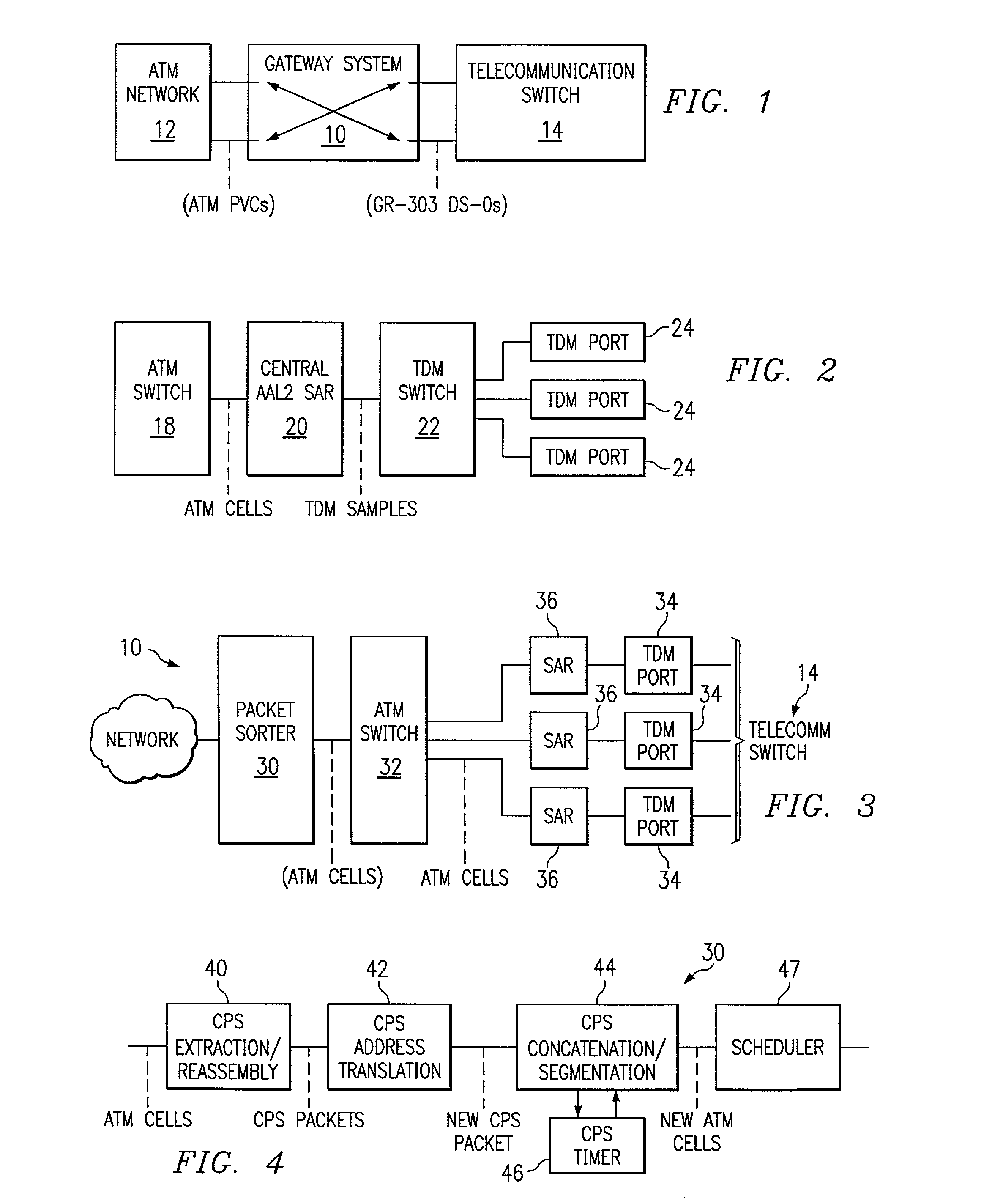 System and method for cross connecting an ATM network and a telecommunication switch