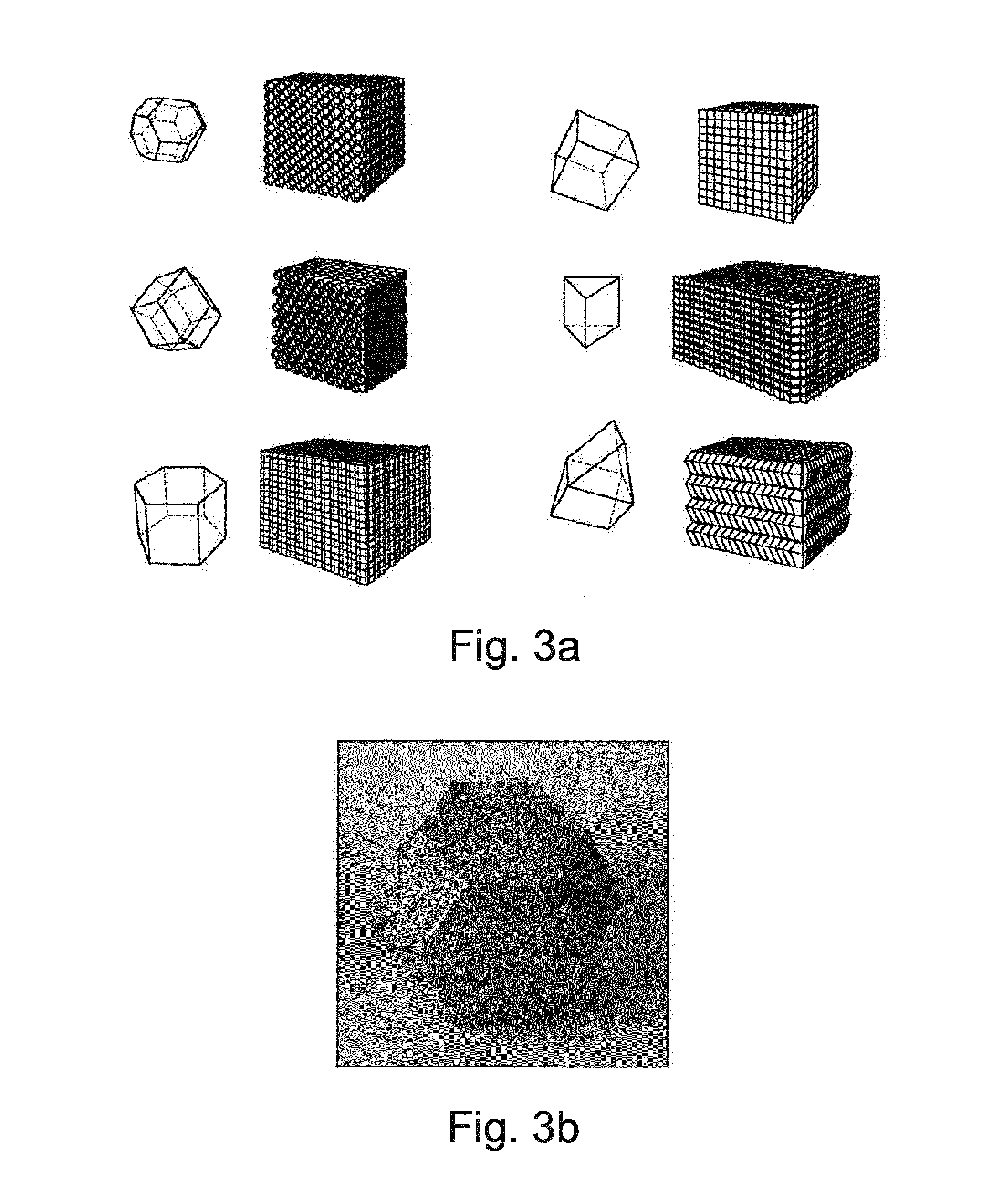 Method of manufacturing a metallic component from individual units arranged in a space filling arrangement