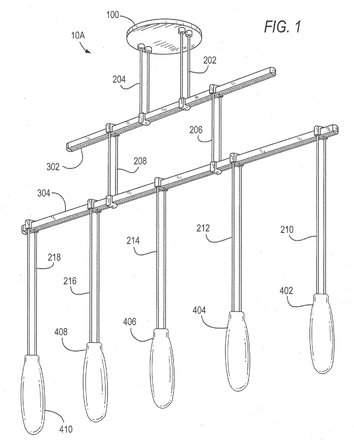 Modular lighting system using hangers and power bars